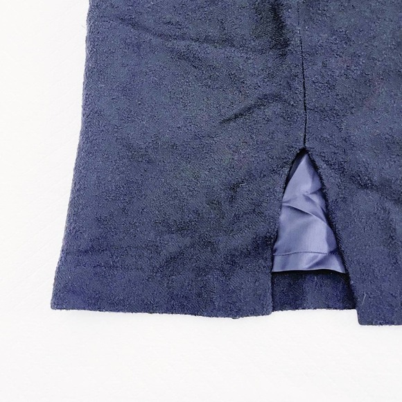 Michael Kors Navy Wool Tweed Pencil Skirt Italy SZ6 - Picture 6 of 8